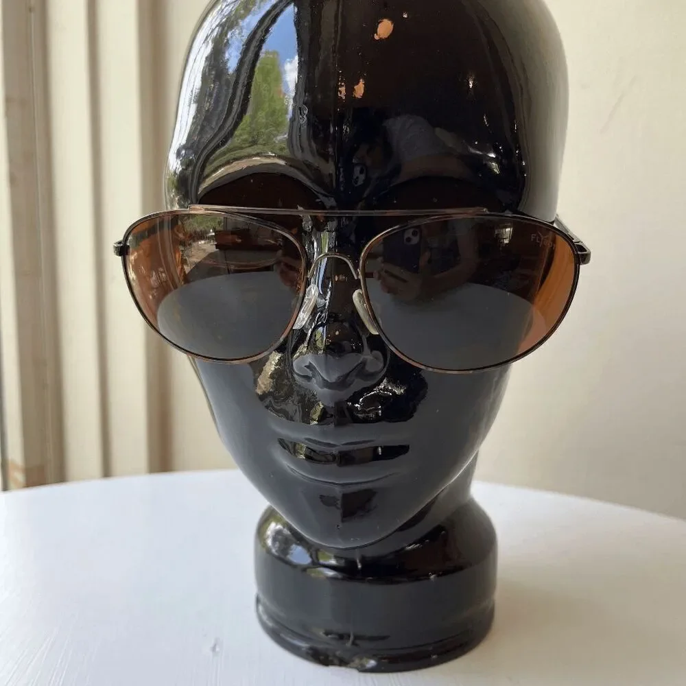 Stauer Flyboy Sunglasses Tortoise Print Metal Frame UV400 Aviator Pilot Style